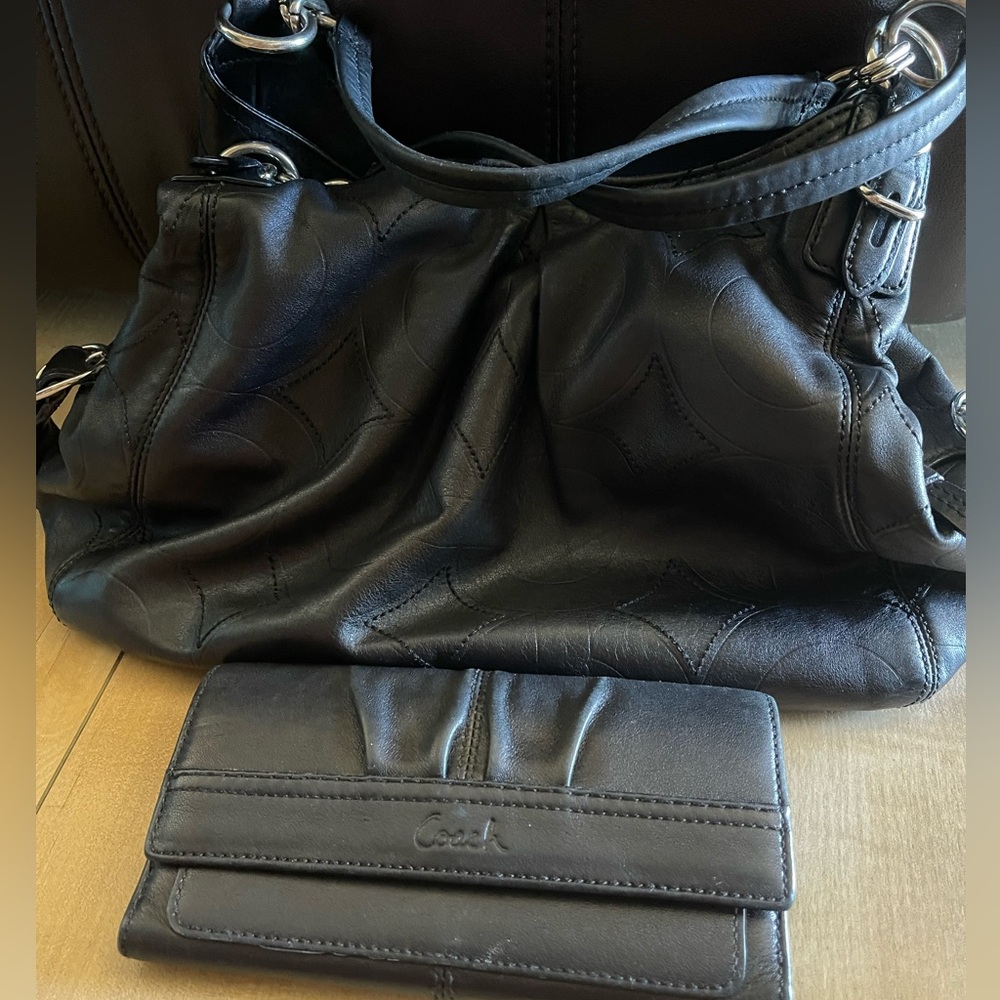 BLACK COACH PURSE & WALLET